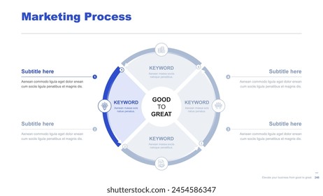 Flat business infographic diagram vector slide presentation template