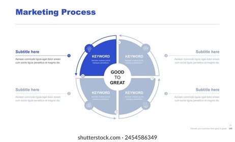 Flat business infographic diagram vector slide presentation template