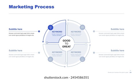 Flat business infographic diagram vector slide presentation template