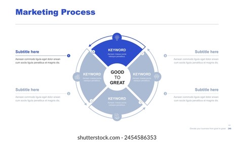 Flat business infographic diagram vector slide presentation template