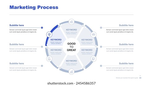 Flat business infographic diagram vector slide presentation template