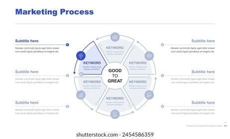 Flat business infographic diagram vector slide presentation template