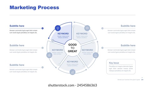 Flat business infographic diagram vector slide presentation template