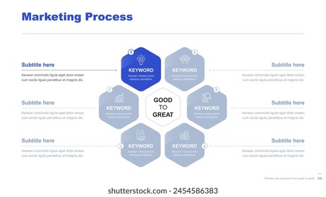 Flat business infographic diagram vector slide presentation template