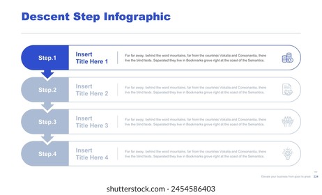 Flat business infographic diagram vector slide presentation template