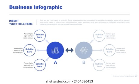 Flat business infographic diagram vector slide presentation template