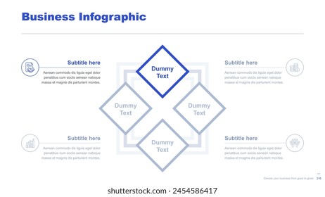 Flat business infographic diagram vector slide presentation template