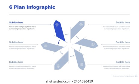 Flat business infographic diagram vector slide presentation template