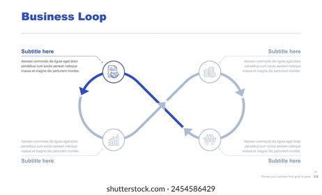 Flat business infographic diagram vector slide presentation template