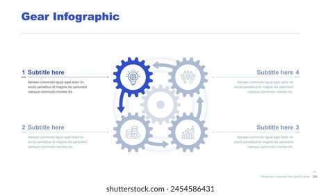 Flat business infographic diagram vector slide presentation template