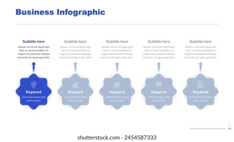 Flat business infographic diagram vector slide presentation template
