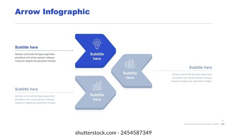 Flat business infographic diagram vector slide presentation template