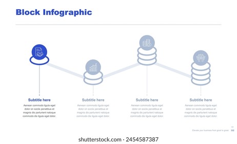 Flat business infographic diagram vector slide presentation template