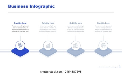 Flat business infographic diagram vector slide presentation template