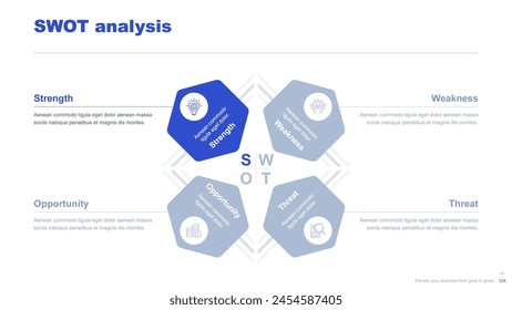 Flat business infographic diagram vector slide presentation template