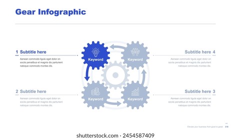 Flat business infographic diagram vector slide presentation template