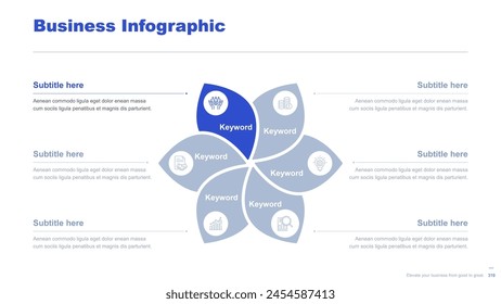 Flat business infographic diagram vector slide presentation template