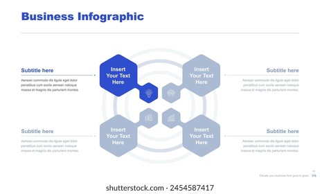 Flat business infographic diagram vector slide presentation template