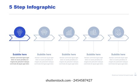 Flat business infographic diagram vector slide presentation template