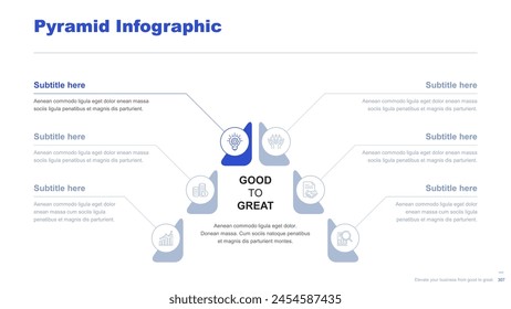 Flat business infographic diagram vector slide presentation template