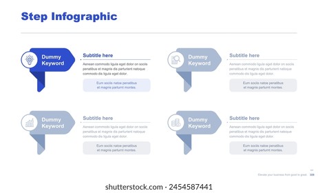 Flat business infographic diagram vector slide presentation template