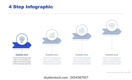 Flat business infographic diagram vector slide presentation template