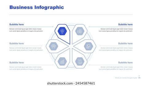 Flat business infographic diagram vector slide presentation template
