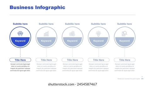 Flaches Business-Infografik-Diagramm Vektorgrafik Slide-Präsentation Vorlage