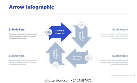 Flat business infographic diagram vector slide presentation template