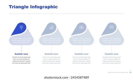 Flat business infographic diagram vector slide presentation template