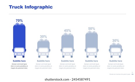 Flat business infographic diagram vector slide presentation template