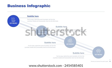 Flat business infographic diagram vector slide presentation template