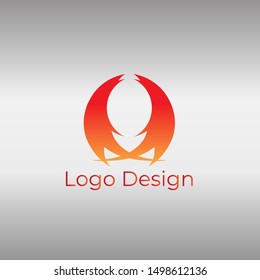 Flat Business Logo Icon Design with Abstract Letter O. Letter O vector logo for business sign, identity, label, badge