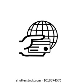 flat business online payment and shopping online concept