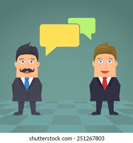 Flat Business People Speech Bubble Vector Design