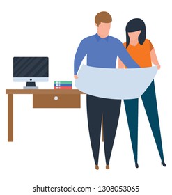 Flat business planning illustration vector