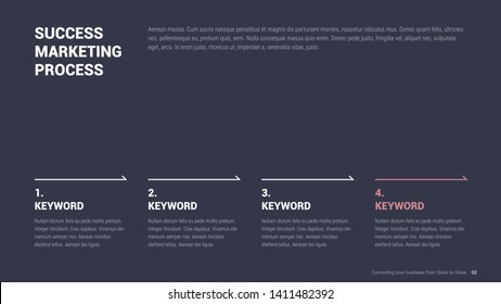 Flat business presentation brochure vector slide template with awesome layout vector color diagrams