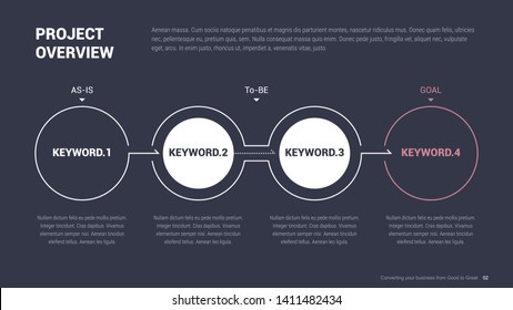 Flat business presentation brochure vector slide template with awesome layout vector color diagrams