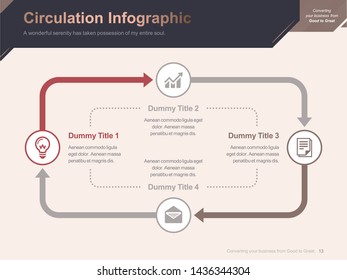 Flat business presentation brochure vector slide template with awesome layout vector color diagrams