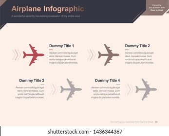 Flat business presentation brochure vector slide template with awesome layout vector color diagrams