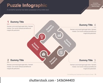 Flat business presentation brochure vector slide template with awesome layout vector color diagrams