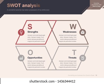 Flat business presentation brochure vector slide template with awesome layout vector color diagrams