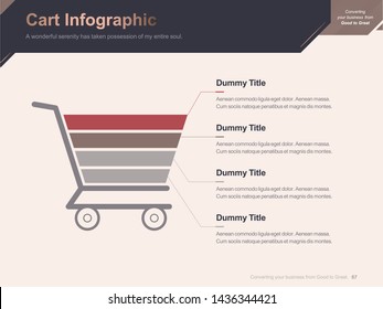 Flat business presentation brochure vector slide template with awesome layout vector color diagrams