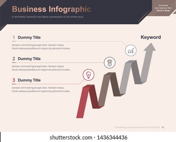 Flat business presentation brochure vector slide template with awesome layout vector color diagrams