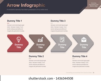Flat business presentation brochure vector slide template with awesome layout vector color diagrams