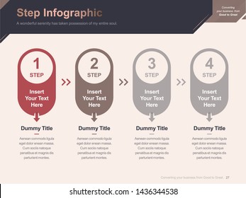 Flat business presentation brochure vector slide template with awesome layout vector color diagrams