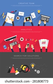 flat business templates vector