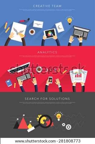 flat business templates vector
