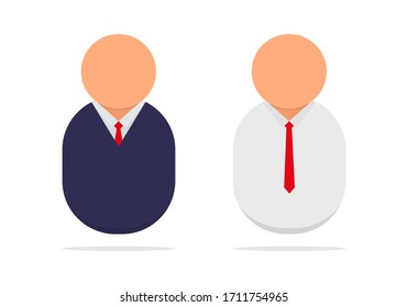 Flat Businessman Animation Vector, Standing Male Icon Images