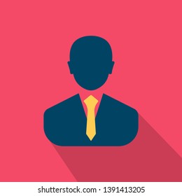 Flat businessman avatar vector illustration